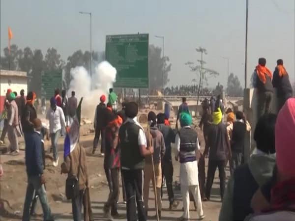 Tear Gas Shelling Stone Pelting Continue At Shambhu Border As Farmers